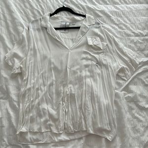 COLLUSION White short sleeve button down